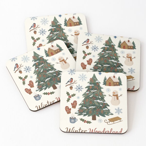 Item preview, Winter Wonderland - Cozy Snow & Christmas Tree Illustration designed and sold by Pasteltone.