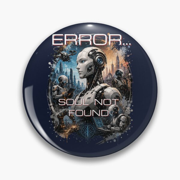 Item preview, Error Soul Not Found Cyberpunk Android Art designed and sold by W&RParadise.