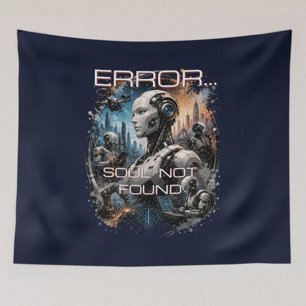 Item preview, Error Soul Not Found Cyberpunk Android Art designed and sold by W&RParadise.