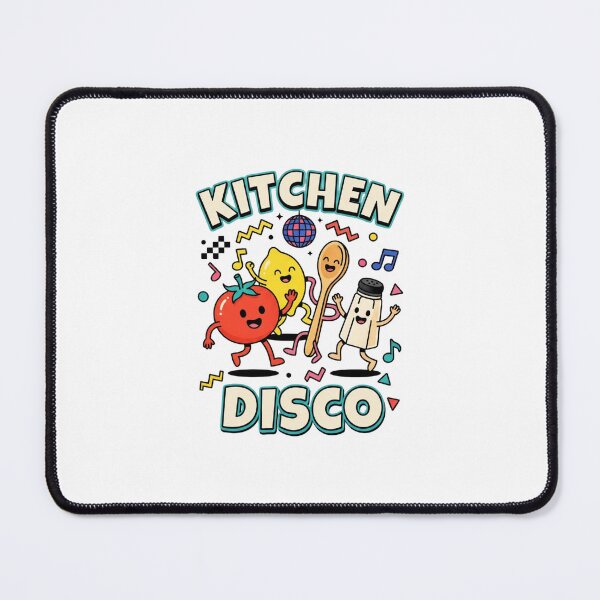 Item preview, Kitchen Disco Colorful Memphis Characters designed and sold by GoofyShopp.