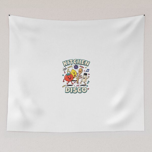 Item preview, Kitchen Disco Colorful Memphis Characters designed and sold by GoofyShopp.