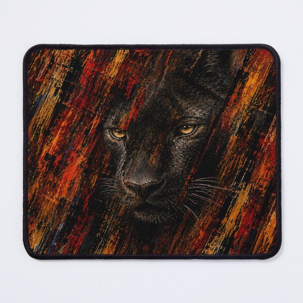 Item preview, Black Panther Portrait – Dark Textured Wildlife Art designed and sold by Ingorgia Studio.