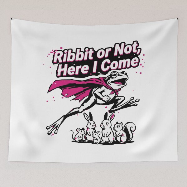 Item preview, Ribbit or Not Here I Come Superhero Frog designed and sold by XYZ LAB by Jesuperman.