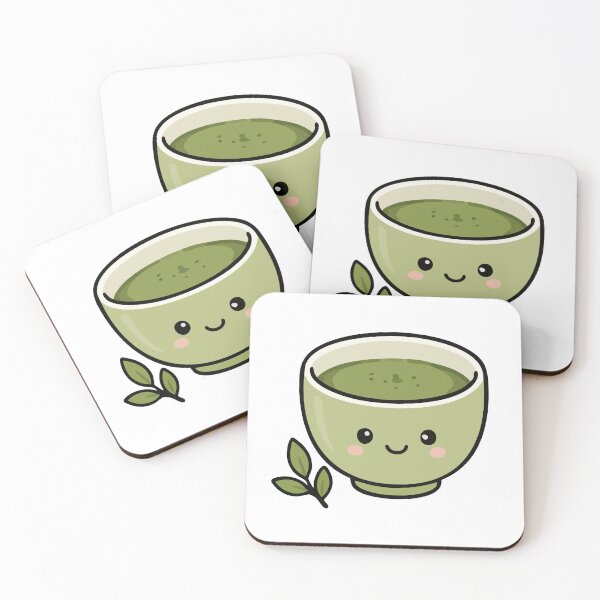 Item preview, Cute Kawaii Matcha Tea Cup Sticker designed and sold by VectorForge Studio.