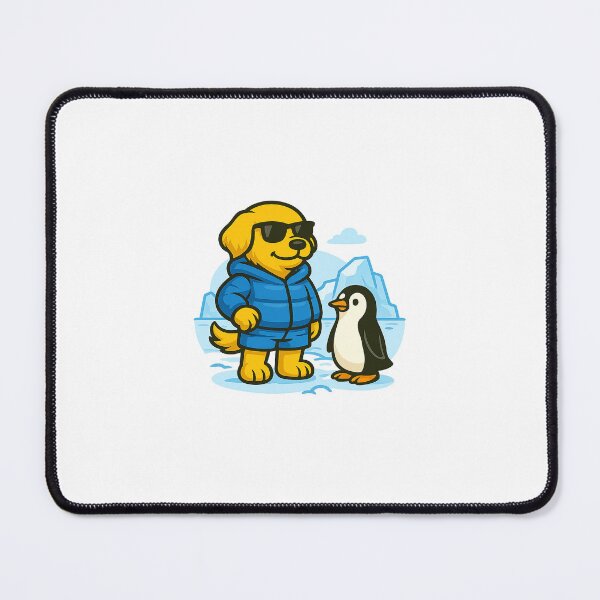 Item preview, Penguin Friend - Golden Retriever designed and sold by NapkinStuff.