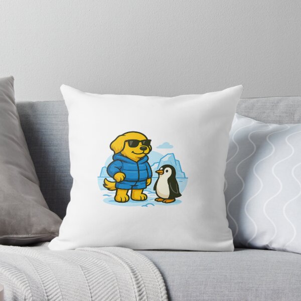 Item preview, Penguin Friend - Golden Retriever designed and sold by NapkinStuff.