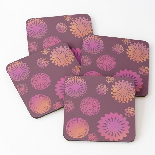 Item preview, Autumn floral on Dark Mauve  designed and sold by JaygiesDesign.