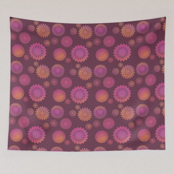 Item preview, Autumn floral on Dark Mauve  designed and sold by JaygiesDesign.