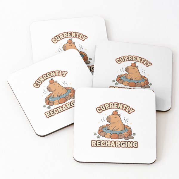 Item preview, Currently Recharging Relaxed Capybara designed and sold by GoofyShopp.