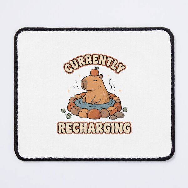 Item preview, Currently Recharging Relaxed Capybara designed and sold by GoofyShopp.