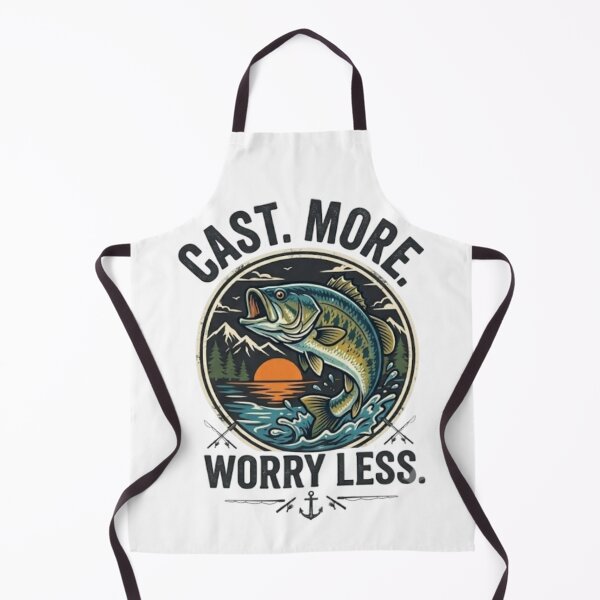 Item preview, Cast More Worry Less Vintage Bass Fishing T-Shirt designed and sold by Salma.Store.