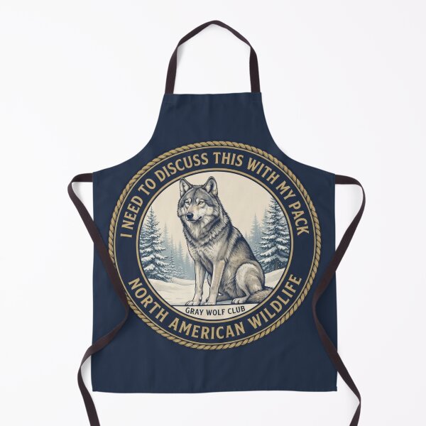 Item preview, I Need To Discuss This With My Pack Wolf Humor Badge designed and sold by CalmCapy Co.