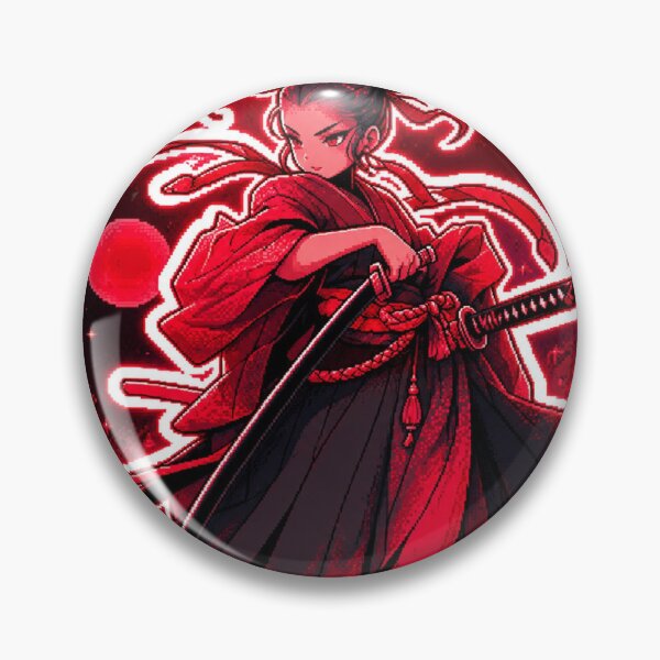 Item preview, Crimson Shadow Samurai Anime Sticker designed and sold by ZenOtaku Lab.