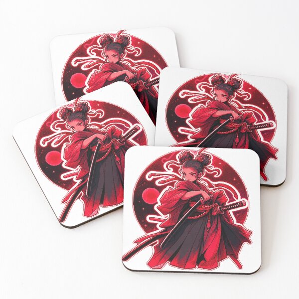 Item preview, Crimson Shadow Samurai Anime Sticker designed and sold by ZenOtaku Lab.
