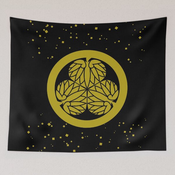 Item preview, Samurai Aoinogomon Tokugawaieyasu Kamon Tokugawaieyasu Kamon Faux Gold Dust Black  / Japanese Crest designed and sold by 戦国まーけっと SENGOKU MARKET.