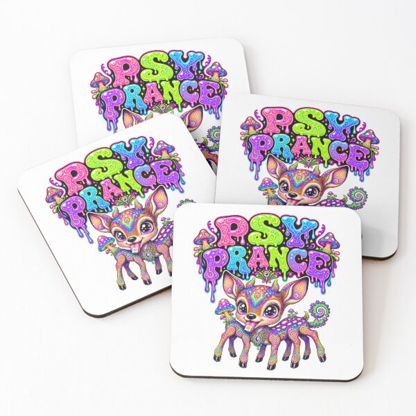Item preview, Psy Prance – Psychedelic Neon Deer Trance Art designed and sold by onlin3boutiqu3.