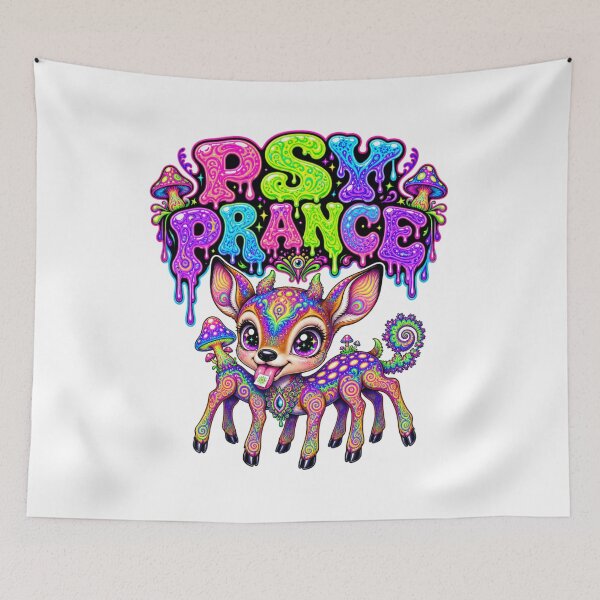 Item preview, Psy Prance – Psychedelic Neon Deer Trance Art designed and sold by onlin3boutiqu3.