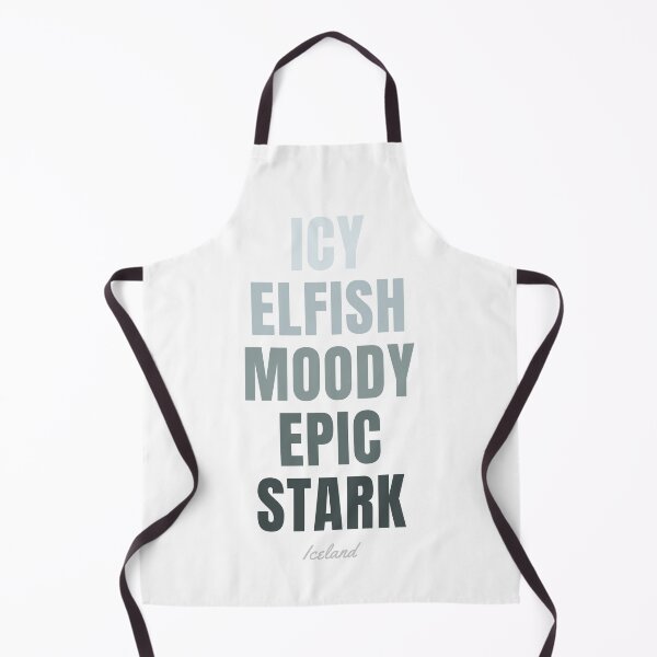Item preview, Iceland Typography, Icy Elfish Moody Epic Stark Wall Art designed and sold by MarkedArtPrints.