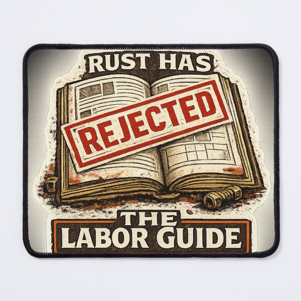 Item preview, Rust Has Rejected the Labor Guide – Funny Rust Belt Mechanic Design designed and sold by ZestyThreads.