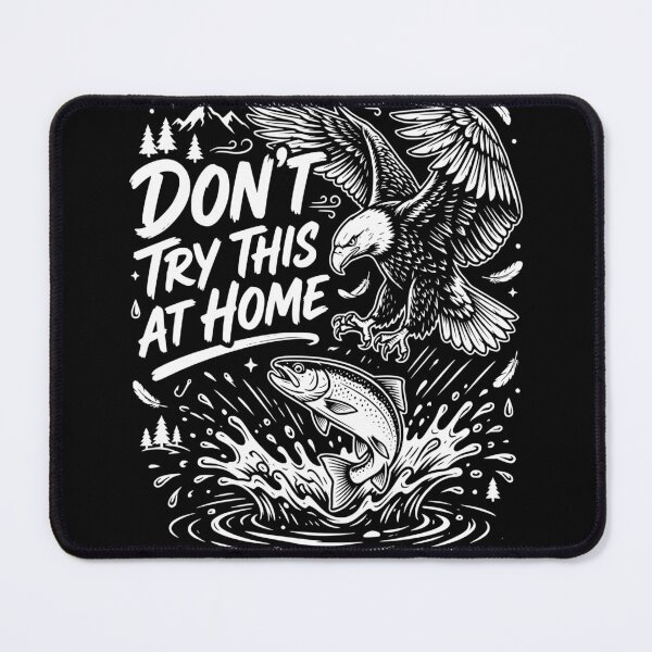 Item preview, Don't Try This At Home Funny Osprey Fishing Design | Eagle Catching Fish Retro Wildlife Humor Sticker designed and sold by Spring leafart.