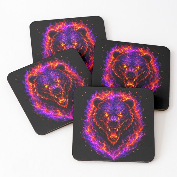 Item preview, Fiery Demonic Bear designed and sold by behappyandrelax.