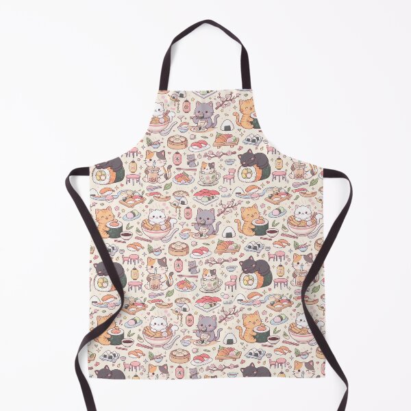 Item preview, Sushi Cat Café | Cute Kawaii Cat & Sushi Seamless Pattern | Cozy Food Friends designed and sold by AP Digi Store.