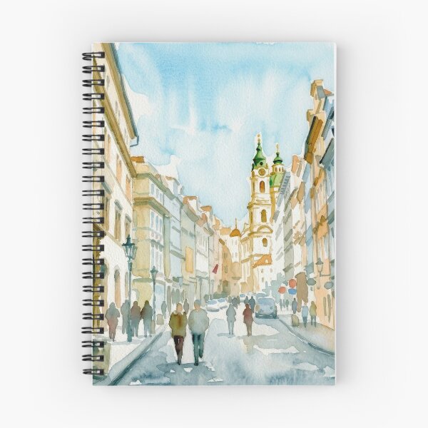 Item preview, Prague Street Watercolor Mala Strana designed and sold by caracatita75.