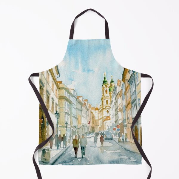 Item preview, Prague Street Watercolor Mala Strana designed and sold by caracatita75.