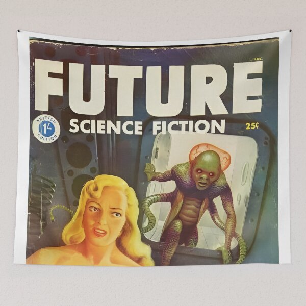 Item preview, Science Fiction Sci-Fi Original Custom Vintage Poster Wall Art designed and sold by Cool Robot Bro..