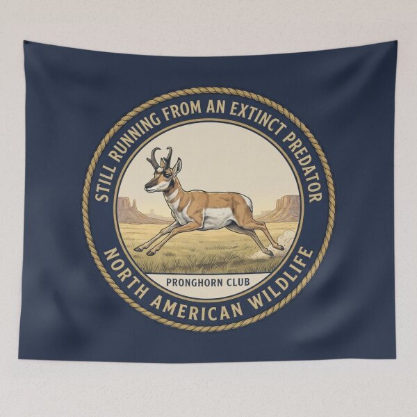 Item preview, Still Running From An Extinct Predator Pronghorn designed and sold by CalmCapy Co.