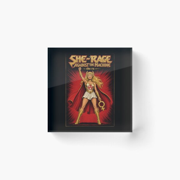 Item preview, She-Rage Against the Machine – Retro Rebel Warrior designed and sold by onlin3boutiqu3.