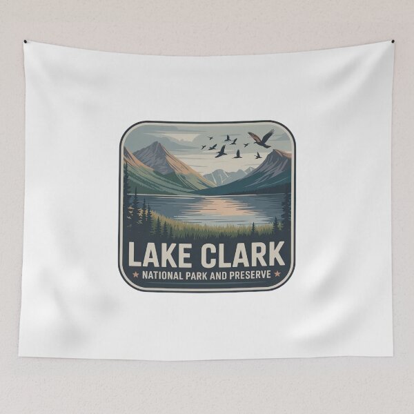 Item preview, Lake Clark National Park and Preserve Vintage Travel Badge designed and sold by Teelogic.