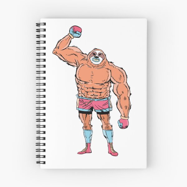 Item preview, Funny Muscular Sloth Boxer Retro Gym Workout Bodybuilding designed and sold by Hilal-Studio.