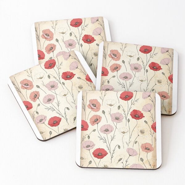 Item preview, Vintage Poppy Floral Pattern | Antique Wildflower Botanical Design designed and sold by Mousy17.