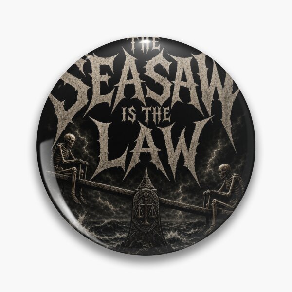 Item preview, The Seesaw Is the Law – Gothic Skeleton Metal Art designed and sold by onlin3boutiqu3.