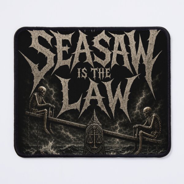 Item preview, The Seesaw Is the Law – Gothic Skeleton Metal Art designed and sold by onlin3boutiqu3.