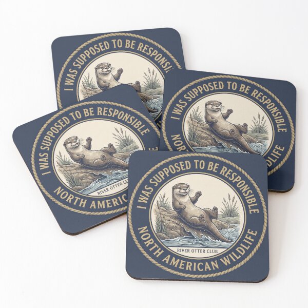 Item preview, I Was Supposed To Be Responsible Otter Badge designed and sold by CalmCapy Co.