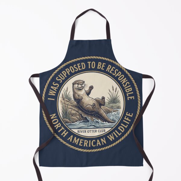 Item preview, I Was Supposed To Be Responsible Otter Badge designed and sold by CalmCapy Co.