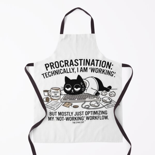 Item preview, The Cynical Cat - Procrastination at Work designed and sold by Gabzerinho.