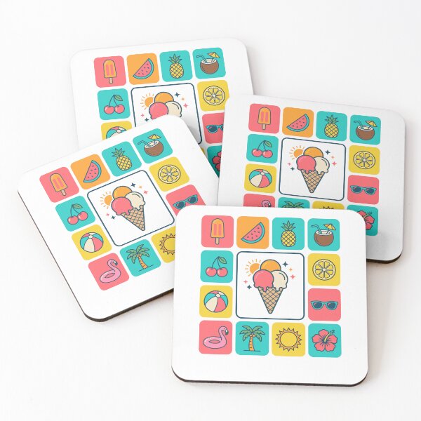Item preview, Summer Ice Cream Icons T-Shirt | Retro Vacation & Tropical Graphic Design designed and sold by GlobuddyStore.