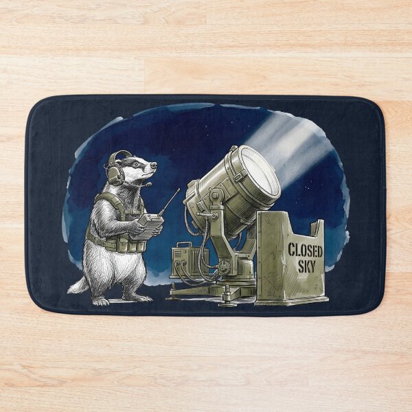 Item preview, Closed Sky - Tactical Badger Air Defense Watercolor Art designed and sold by SoulPT.