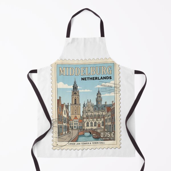 Item preview, Vintage Middelburg Netherlands Travel Stamp Lange Jan Tower designed and sold by k3rstman1.