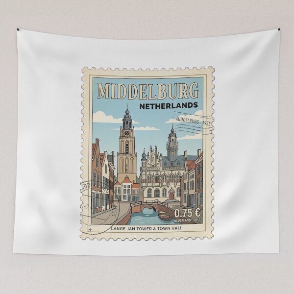 Item preview, Vintage Middelburg Países Bajos Sello de viaje Lange Jan Tower designed and sold by k3rstman1.