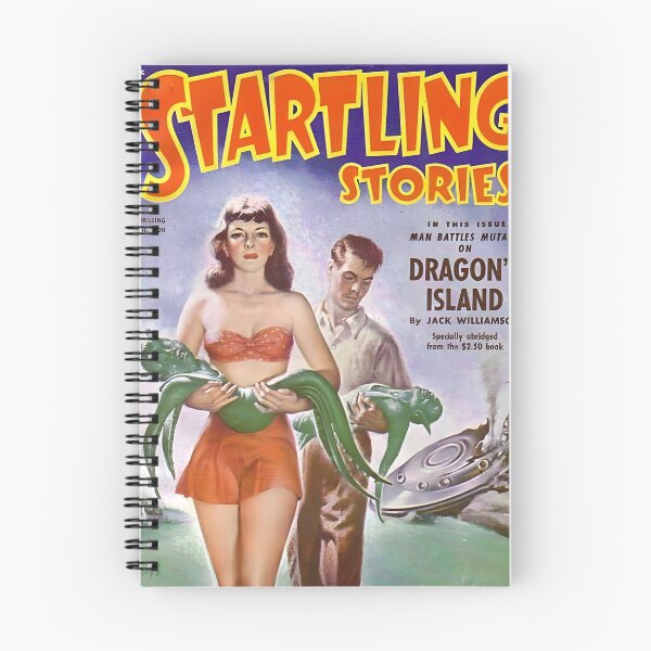 Item preview, Science Fiction Sci-Fi Original Custom Vintage Poster Wall Art Startling Stories Strange Mystery Dark designed and sold by Cool Robot Bro..