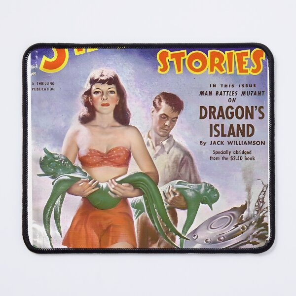 Item preview, Science Fiction Sci-Fi Original Custom Vintage Poster Wall Art Startling Stories Strange Mystery Dark designed and sold by Cool Robot Bro..