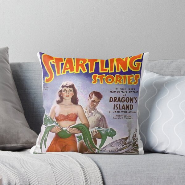 Item preview, Science Fiction Sci-Fi Original Custom Vintage Poster Wall Art Startling Stories Strange Mystery Dark designed and sold by Cool Robot Bro..