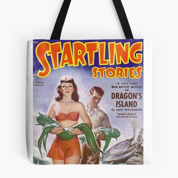 Item preview, Science Fiction Sci-Fi Original Custom Vintage Poster Wall Art Startling Stories Strange Mystery Dark designed and sold by Cool Robot Bro..