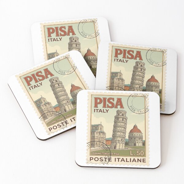 Item preview, Vintage Leaning Tower of Pisa Italy Travel Stamp designed and sold by k3rstman1.