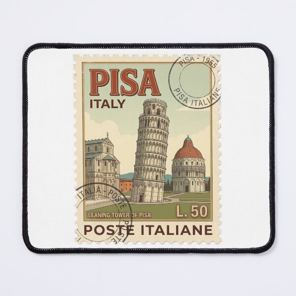 Item preview, Vintage Leaning Tower of Pisa Italy Travel Stamp designed and sold by k3rstman1.