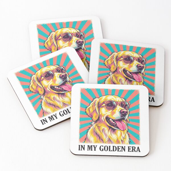 Item preview, In My Golden Era Retro Golden Retriever Dog Art Cute Puppy Lover Vintage Pop Culture Gift designed and sold by raedattia.